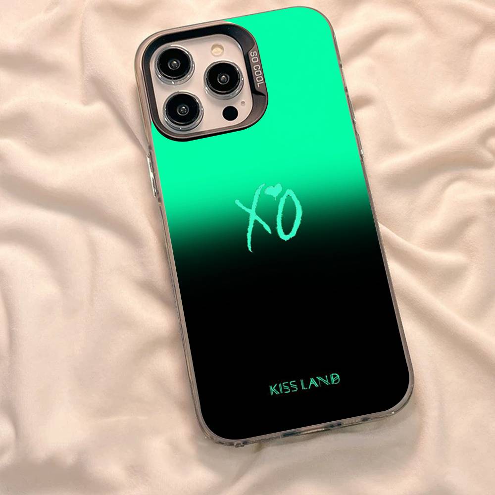 Etui na telefon W-Weeknd XO do iPhone 17 16 15 14 13 12 11 XS XR X Pro Max Plus Kolorowe Posrebrzana Osłona