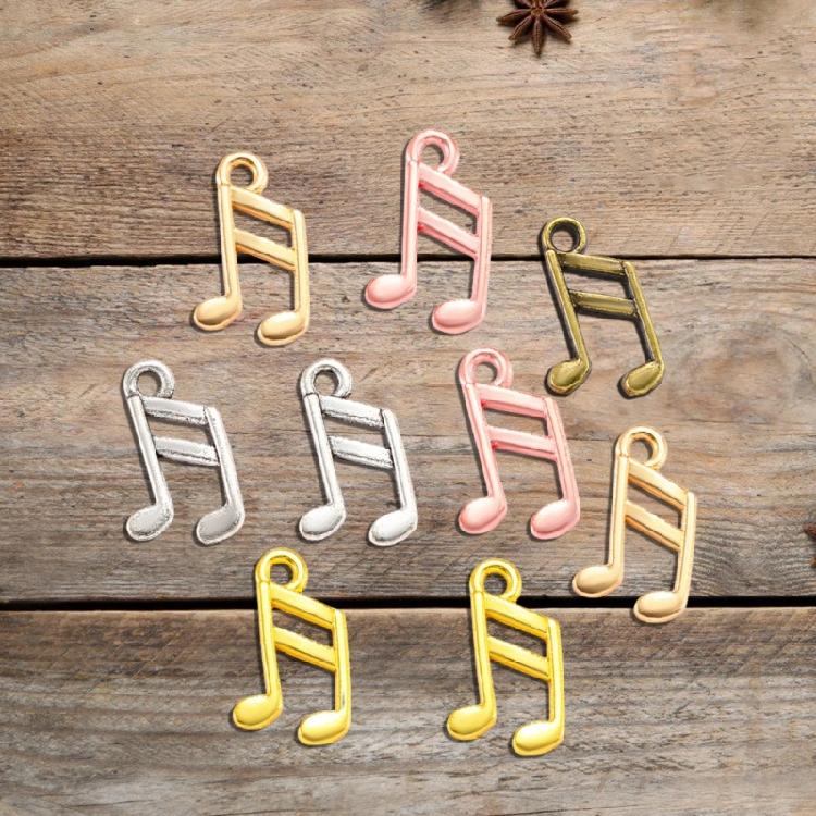 Pack of 100 Stylish Musical Note Pendants for Creative Accessory Jewelry Components Bracelet Necklace Accessories