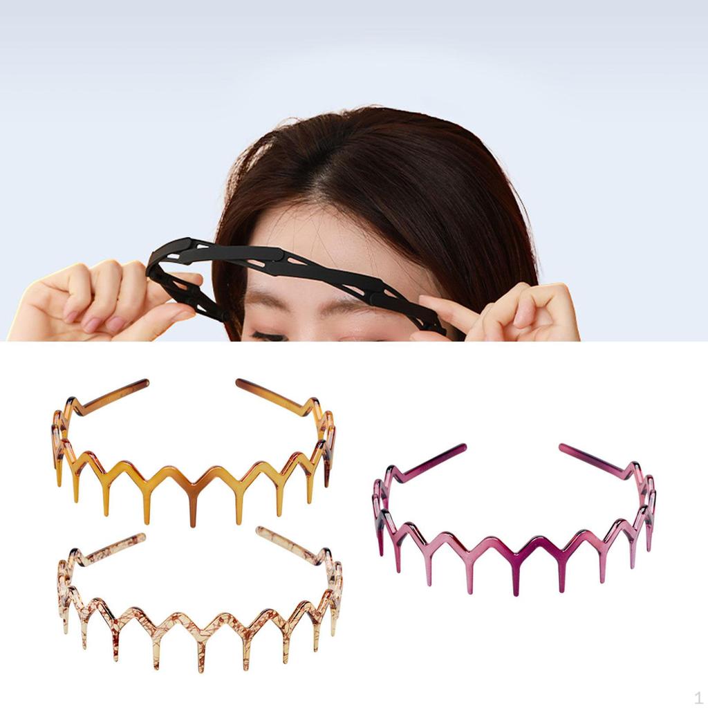 3 Pack Fashion And Versatile Zigzag Headbands for Women Girls