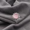 Pink Cat's Eye Ring, 925 Sterling Silver Ring Jewelry, Handmade Adorable Jewelry Gemstone Jewelry For Memorial Day