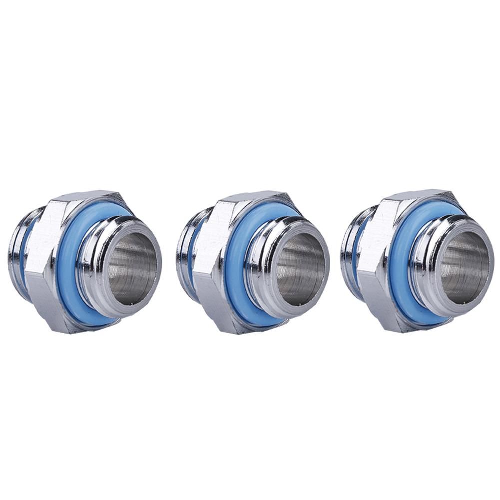 

3PCS External Hexagonal G1 4 Thread Tube Connector Fitting for PC Water Cooling System