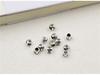 Jiudai Jewelry 4.5MM S925 Sterling Silver Thai Oxidized Spacer Beads for DIY Handmade Accessories