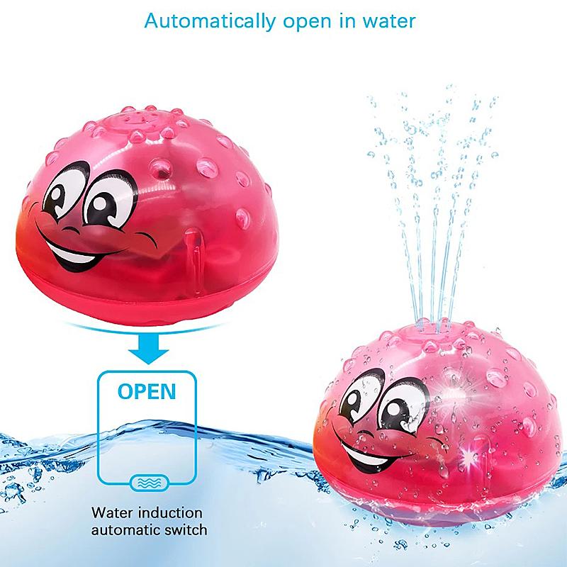 Bath Toy Ball Spray Light Rotating Shower Pool Children Toys Children Toddler Swimming Party Bathroom LED Light Toy Gift