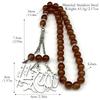 Arabic God Allah Big Car Pendant for Women Men Stainless Steel Silver Color Islamic Muslim Collar Glass Beads Chain Jewelry