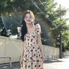 Coffee Break French Temperament Flying Sleeve Dress Floral Summer New Small Square Neck Dress Women