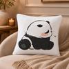 panda Cushion Cover Anti-dustmite Pillowcase Invisible zipper silky short plush Sofa cushion cover