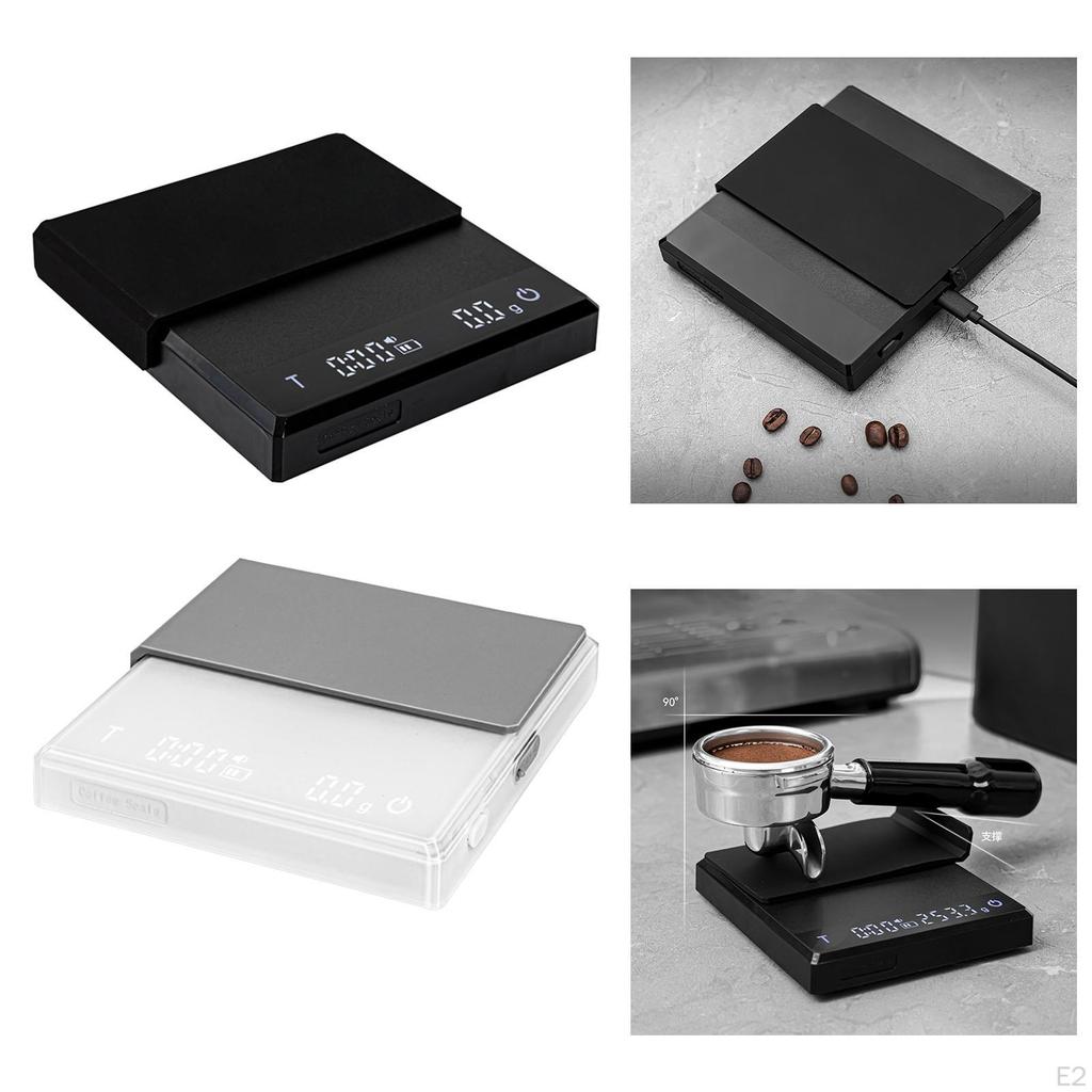 Coffee Scale with Timer Electronic Weighing Scale, USB Multifunction Touch Use Kitchen Small