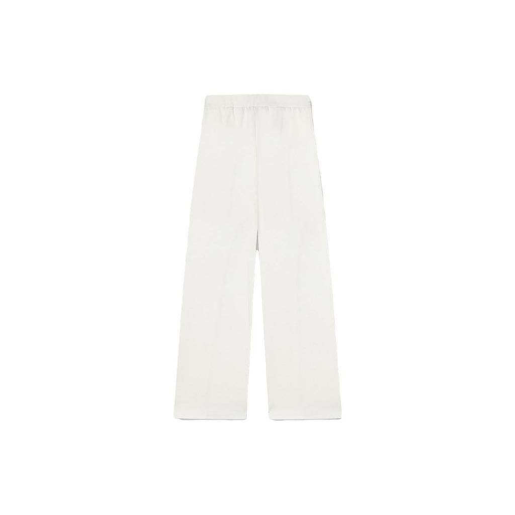 Fila Solid Color Straight Fit Knitted Sports Pants Women Bottoms Brushed-White F11W348608F-IV