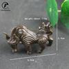 Copper Wall Street Bullfight Statue Office Desktop Lucky Feng Shui Ornament Home Decoration Crafts Vintage Metal Bull Figurines