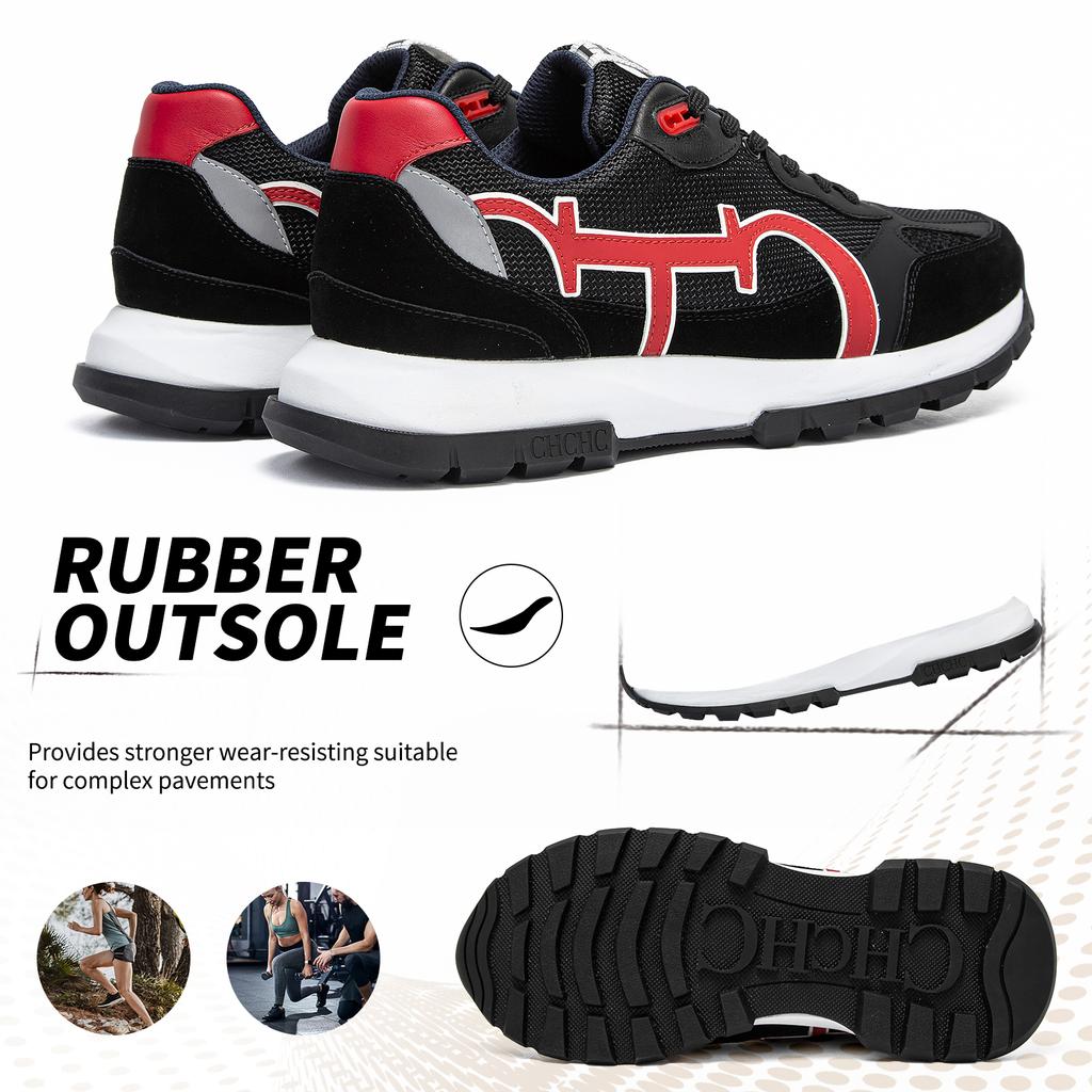 Men Summer Casual Sneakers Breathable Men's Size Patent Balance Technology Shoes Black Massage Sole Comfort Anti Odor