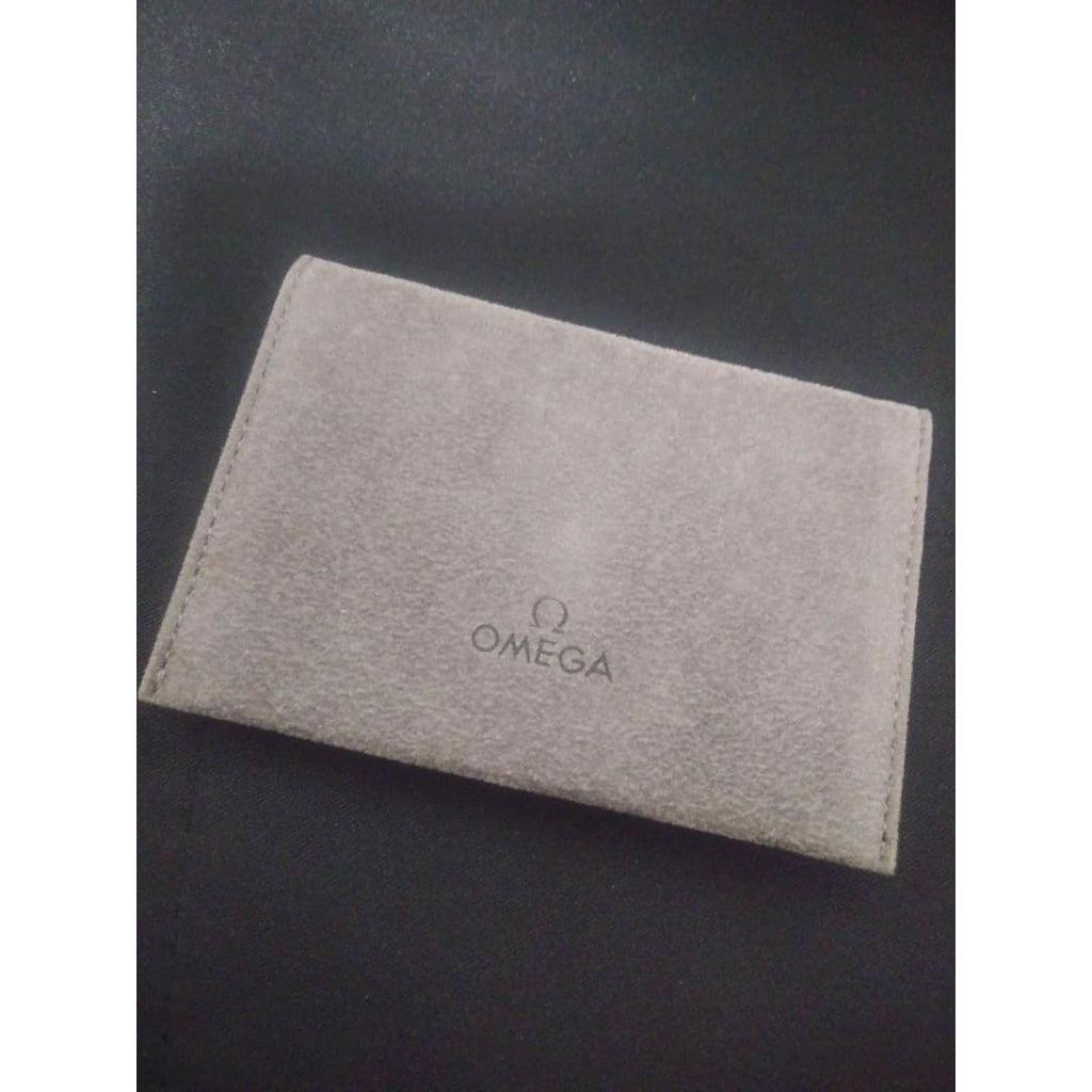 Used New OMEGA Omega card case with box (gray color)