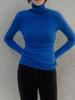 Memua Rolling Slim High Neck Knit (Blue)