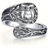 Vintage Gotischer Ast Eule Lebender Ring, Verstellbarer Nischen-ins-Stil Unisex-Ring