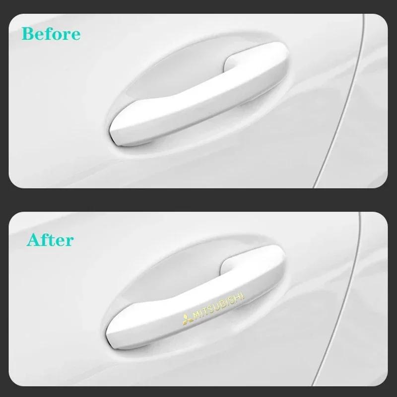 czajbk1 For Mitsubishi Outlander Lancer 9 10 ASX L200 Eclipse Pajero Canter Ralliart Mirage Car Door Handle Whole Body Decor Stickers