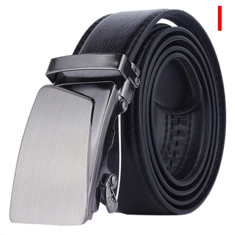 

Автоматический ремень с пряжкой Мужской кожаный ремень Деловые ремни Черный 110 см