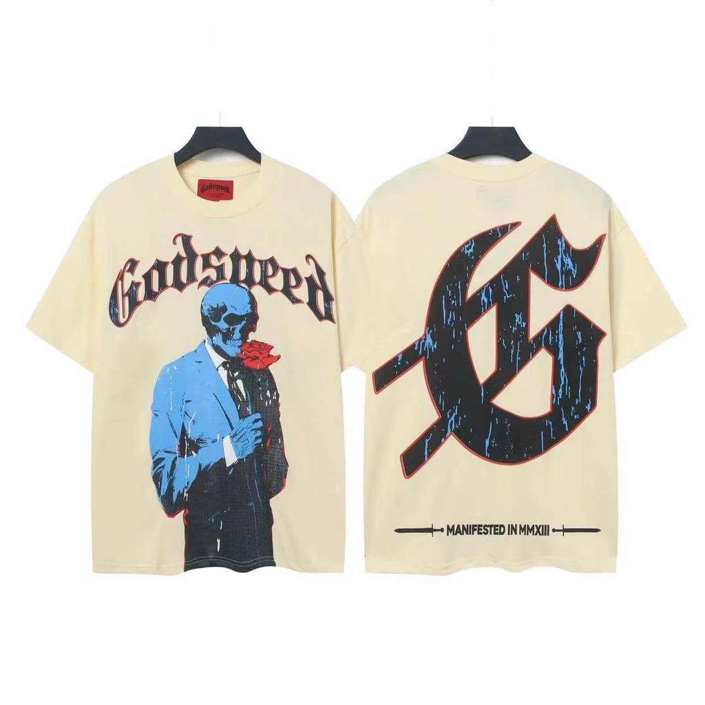 Vintage Skull Rock Band Short-Sleeve Casual Loose T-Shirt for Couples