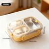 Large Capacity Cartoon Handheld Lunch Box For Kids Students Portable Sealed 304 Stainless Steel Divided Food Container Heatable