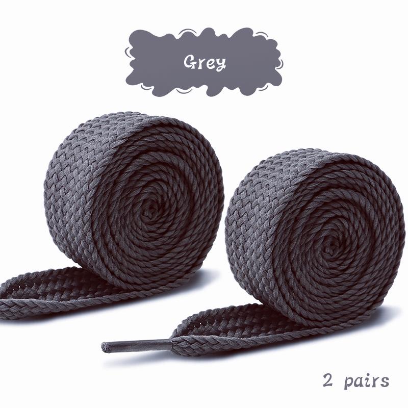 2 Paia di Lacci più Larghi da 2 cm per Scarpe Nuove Scarpe da Ginnastica Casual Lacci Piatti Lacci alla Moda Corda per Lacci 100/120/140/160CM Accessori per Scarpe