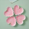 Creative Ceramic Strawberry Dinner Plate Pink Love Fruit Dessert Dishes Delicate Heart Shape Western Food Pasta Plate Tableware
