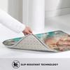 Ocean Waves Seashells Non-slip Doormat Floor Mat Cushion Carpet Rug for Kitchen Entrance Home Bedroom Footpad Mats