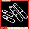 4Pcs ABS Chrome Car Window Lifter Button Panel Cover Decoration Sticker Trim for Peugeot 3008 2013 2014 2015 2016