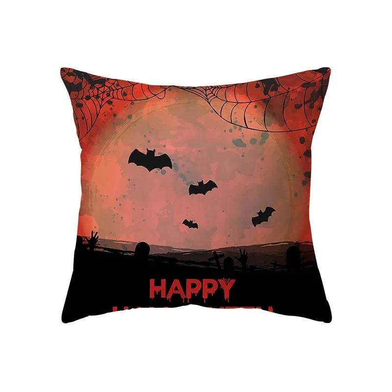 Halloween-themed Decorative Pillowcase, Cross Haunted House, Office, Living Room, Sofa, Car