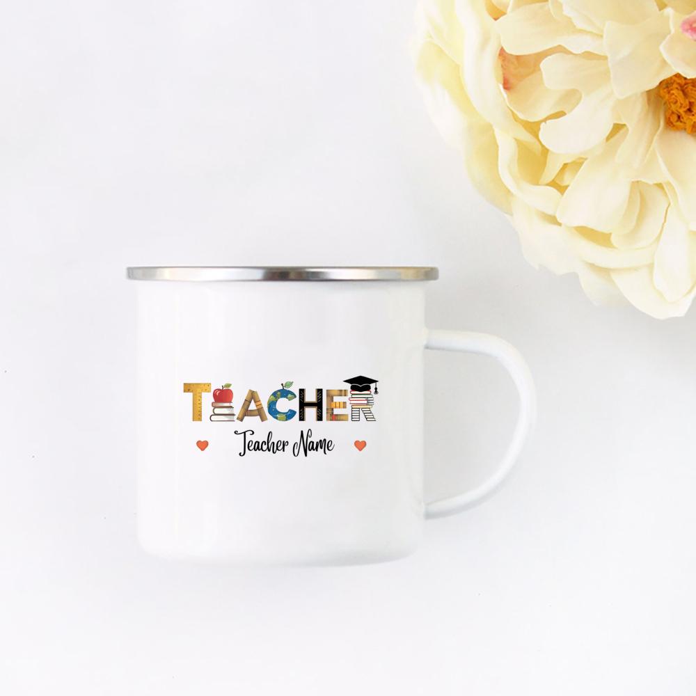 Personalised Teacher Mug with Name Thank You for Helping Me Grow Gift Nursery Primary Teacher Appreciation Gifts Coffee Mug