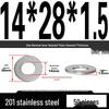 201 Stainless Steel Flat Washer Shim, GB97, Sizes M3 to M30