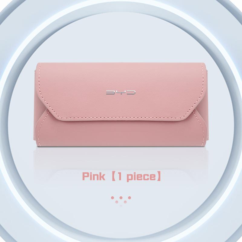 For BYD Song Plus Atto 3 Han Tang DM Qin Seal S6 S7 Leather Car Glasses Case Sun Visor Sunglasses Clip Storage Box Accessories