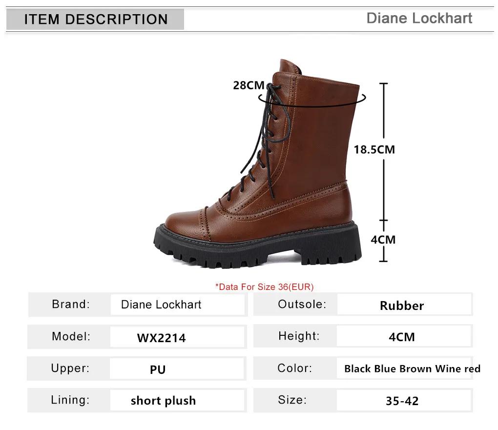 Fashion 2025 Autumn Winter New Boats Women Female High Heel Lace Up Ankle Boots Platform Artificial Leather Ladies Shoes Zapatos Mujer