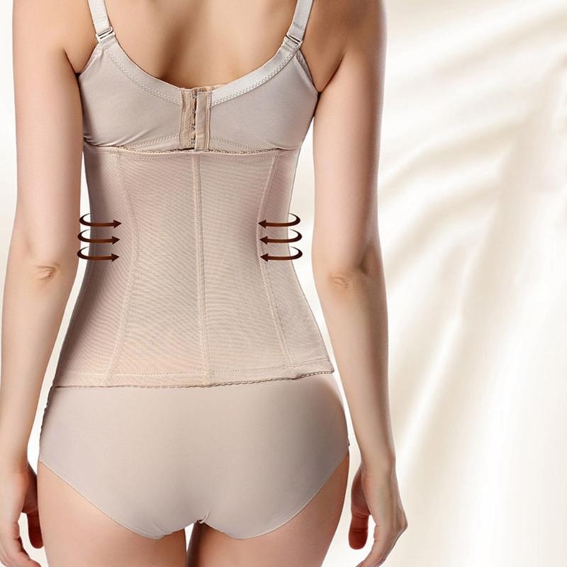 Waist Trainer for Women Postpartum Belt Corsets Underbust Cincher Trimmer Hourglass Body Shaper Girdle with Hooks Front