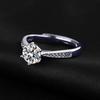 925 Sterling Silver Zircon Adjustable Women's Engagement Ring Wedding Fashion Jewelry Accessories