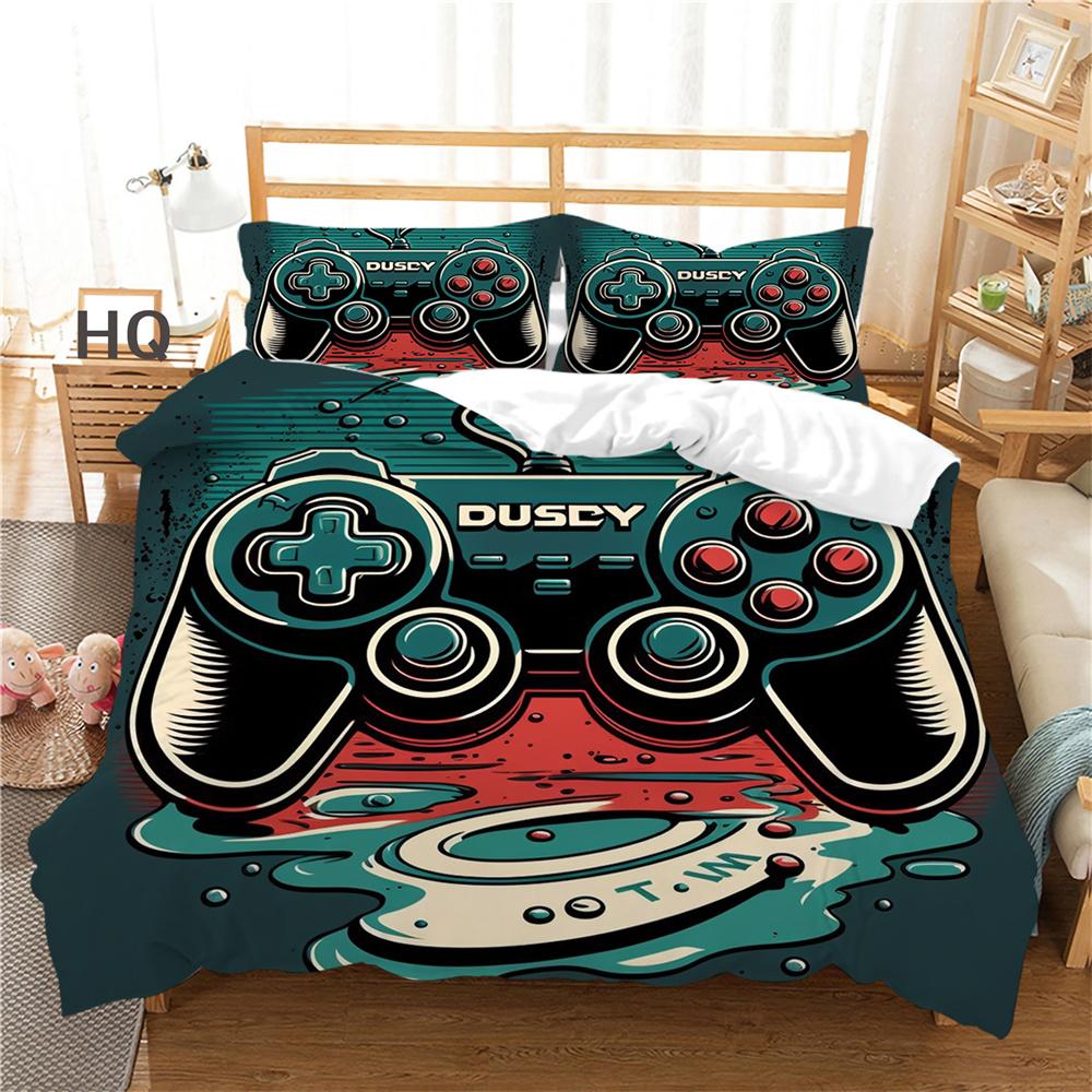 Spielkonsole Bedruckte Tagesdecken Twin Size Fashion Home Bettwäsche Polyester Cartoon Bettwäsche Bettset Abdeckung