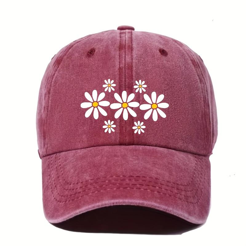 

Vintage Floral Print Baseball Cap with Adjustable Strap Unisex Style Hat for Camping PartiesAppropriate for Any Season One Size