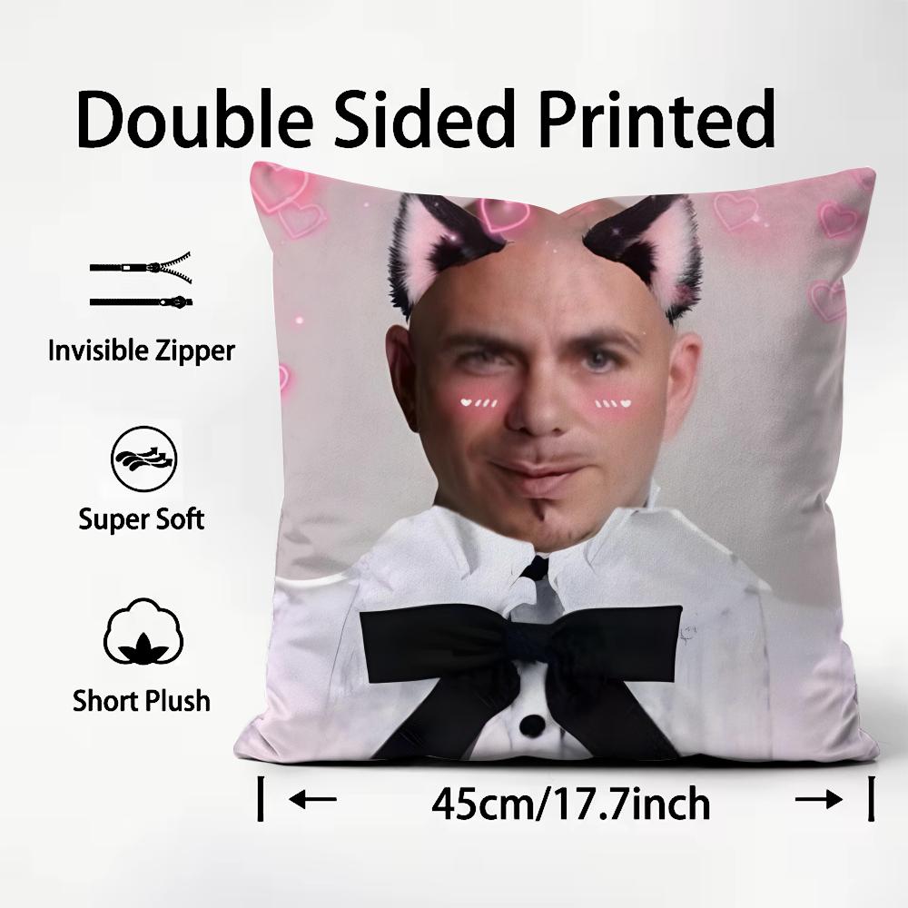 

MMr WorldwideS Pitbull Cushion Cover Plush Fabric Soft DoubleSided Printed Sofa Warm Winter Home Child Gift Pillow Case 30x30cm