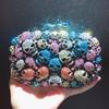WHTUOHENG Skull Shape White Crystal Black Purse For Party Prom Handbags Luxury Mini Diamond Dinner Clutches Desgin Cocktail Bags