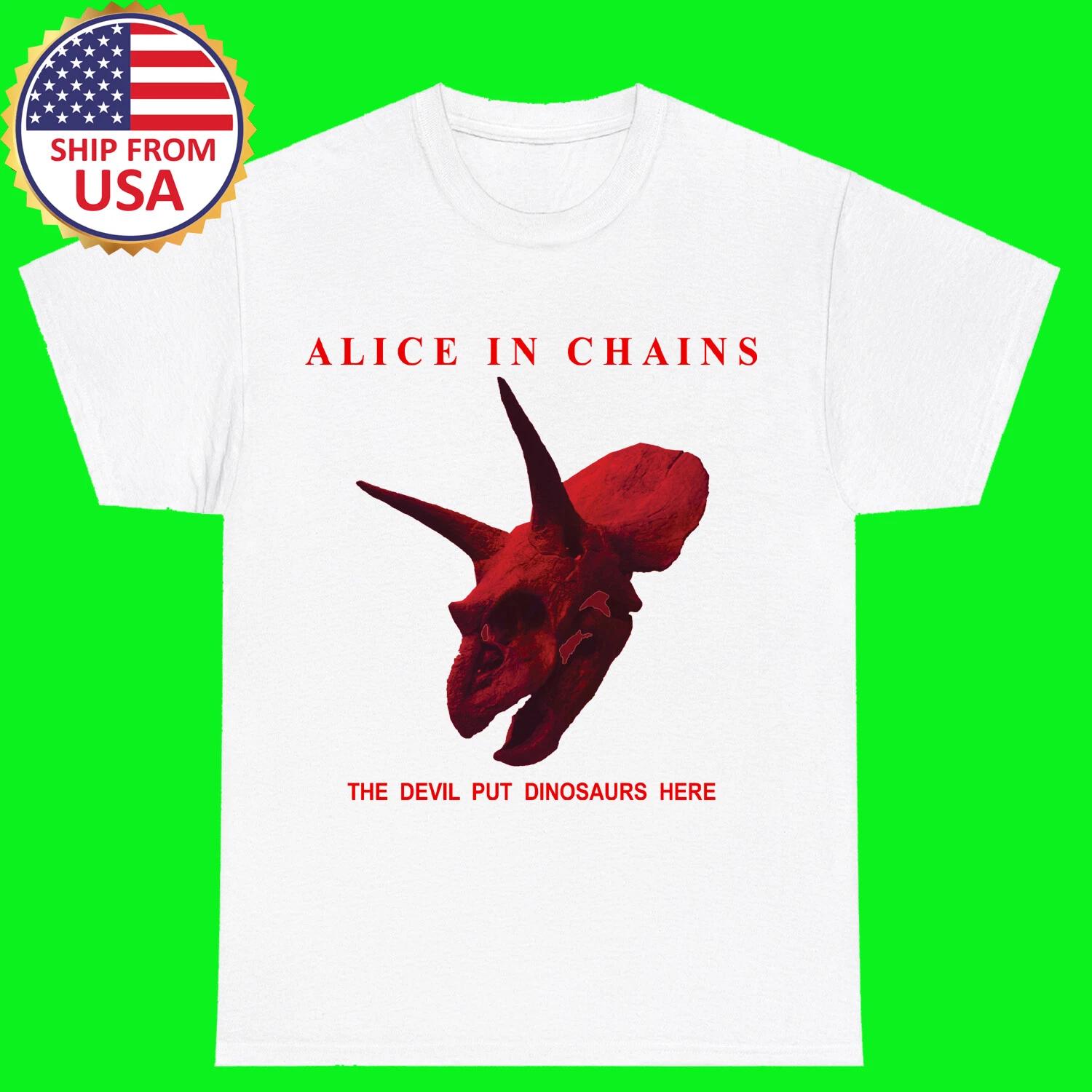 Alice in Chains Devil Put Dinosaurs White Size S - 5XL XL