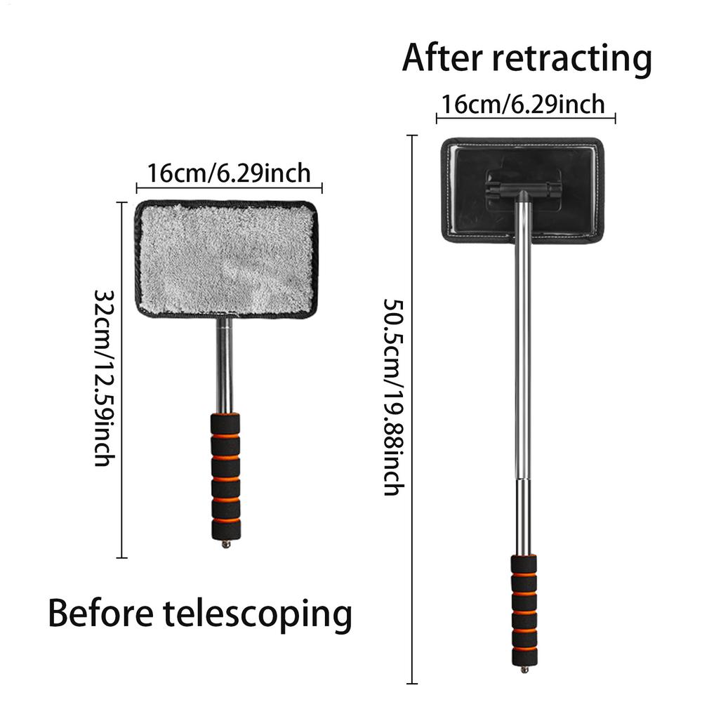 Car Window Cleaner Tool Auto Glass Cleaner Brush Car Cleaning Window Tool Microfiber Window Defogging Cleaning Tool with чёрный