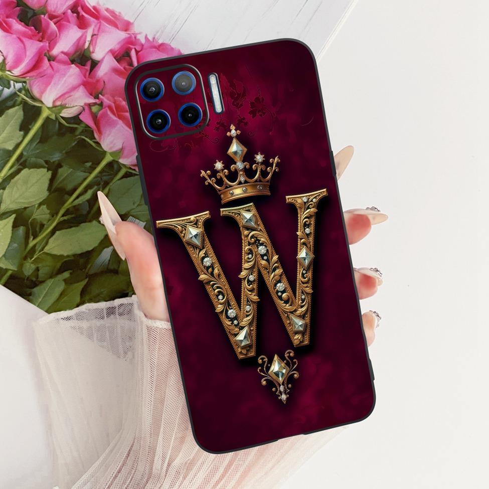 For Motorola Moto G 5G Plus Case Cover Silicone Luxury Crown A-Z Letters 2D Flat Pattern Soft Casing XT2075 XT2075-2 XT2075-3