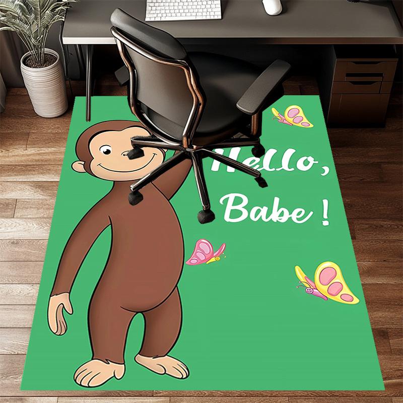 1pc Curious George (7) Design Printed Area Rug Carpet for Bedroom Living Room Home Decor Rugs Mat Non Slip Mat Rug for Bedside