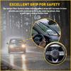 Set Of 2 Elegant Carbon Fiber Design Steering Wheel Covers Strong Natural Fiber Construction Case for Season Use
