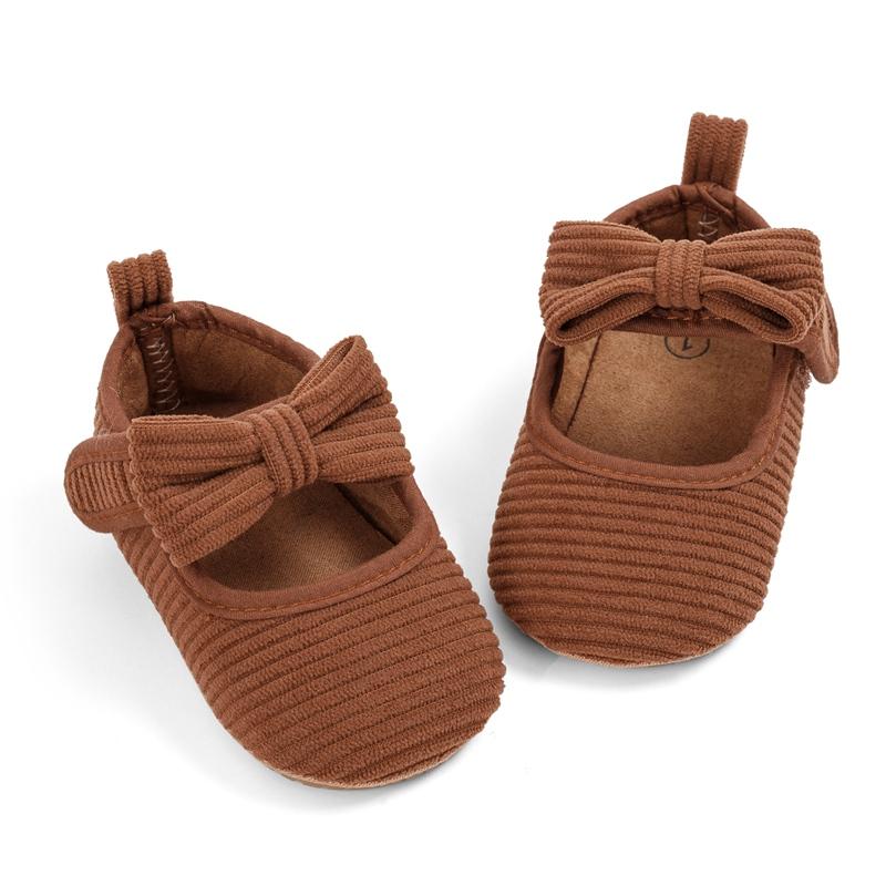 Spring Autumn Baby Girls Cotton Shoes Toddlers Prewalkers Cute Bow Shoes Infant Soft Bottom First Walkers 0-1Y