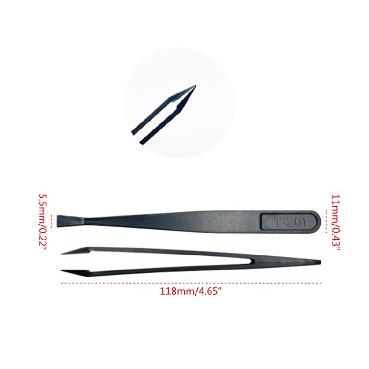 Electronics DIY Repair Tool Precision Tweezers Set Carbon Fiber for Craft