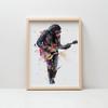 Guitar Master Poster Guitar Master Poster, 30X40 Cm, Dark Brown Wooden Frame, 230 Gsm Matte Paper