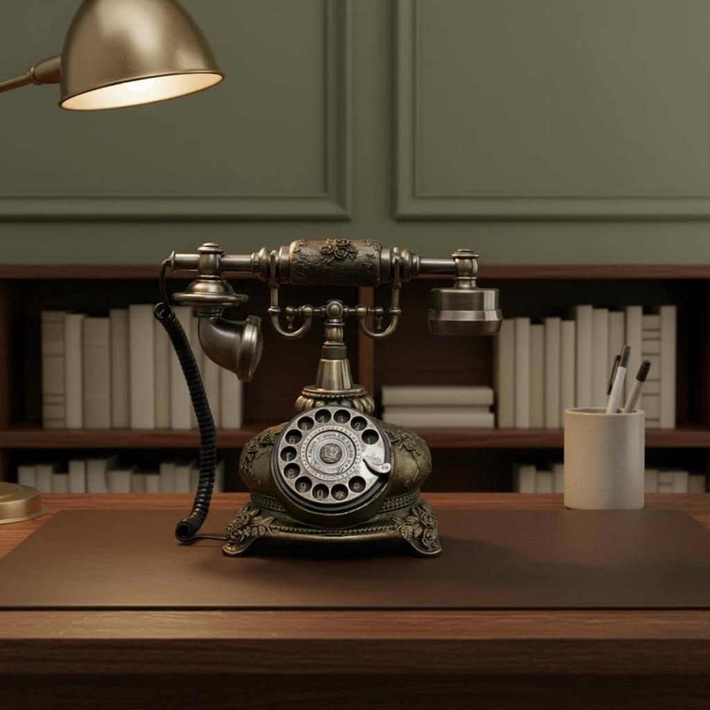 Vintage Rotary Telephone Decorative Design Antique Desk Phone Retro Landline Phone Hands-Hands-Free Antique Landline Telephone