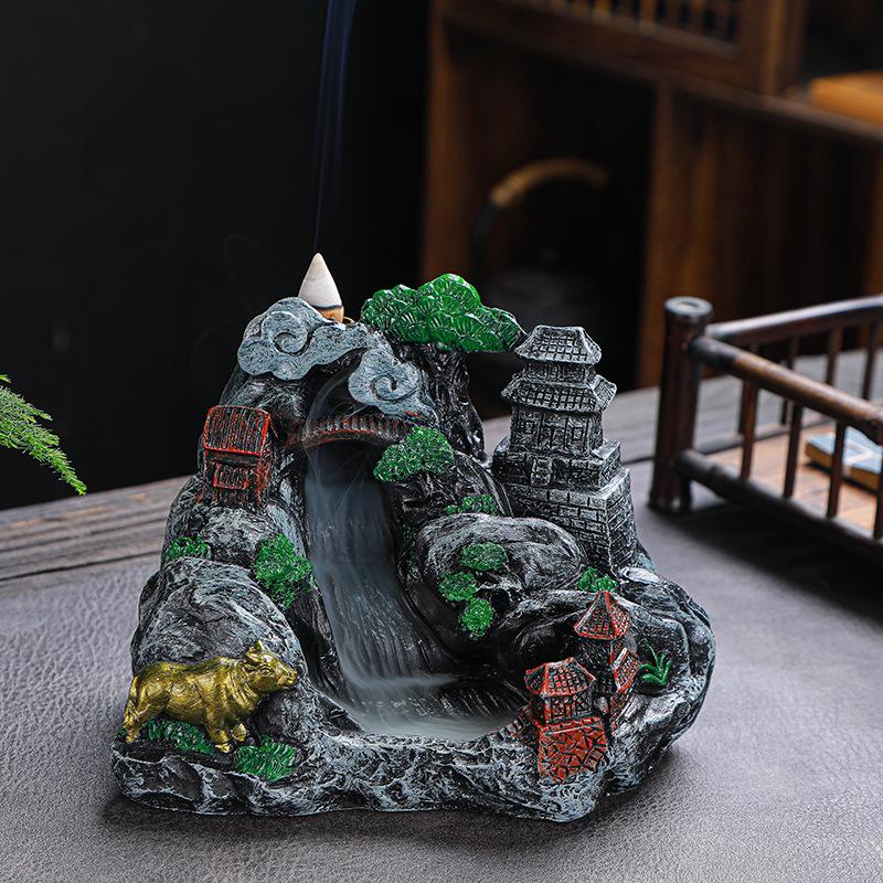 Incense Holder Ceramic Incense Burner Creative Ornaments for Backflow Incense Burner