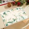 4Pcs Summer Eucalyptus Placemats for Dining Table Decoration Spring Seasonal Holiday Decoration Vintage Linens Table Mats