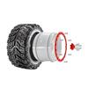 4pcs 90mm Rubber Tires Wheels for MJX 16207/16208 HBX 16889 SCY 16101/16102 Traxxas 1/16 Summit E-Revo ARRMA Mini Kraton