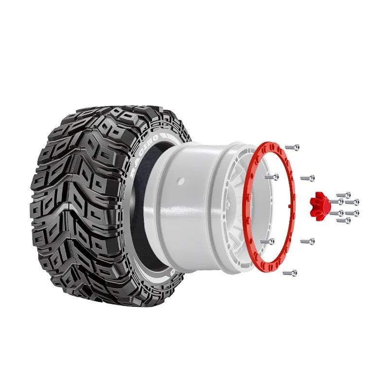 4pcs 90mm Rubber Tires Wheels for MJX 16207/16208 HBX 16889 SCY 16101/16102 Traxxas 1/16 Summit E-Revo ARRMA Mini Kraton