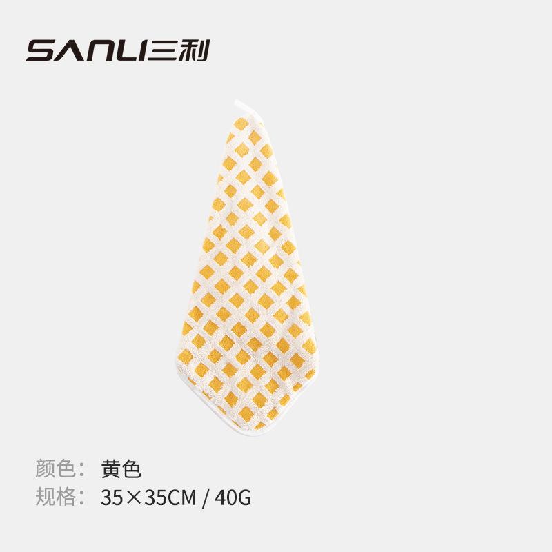 

Полотенце коралловый флис маленькое квадратное полотенце для мужчин и женщин, впитывающее полотенце для умывания с ананасовой клеткой, детское полотенце для лица 35*35 жёлтый